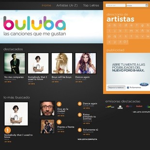 Nace Buluba.com, la primera web legal en español de letras de canciones completamente gratuita