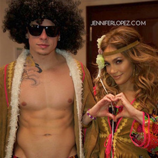 Jennifer López y Casper Smart hippies