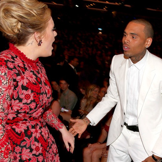 ¿Adele ignoró a Chris Brown?