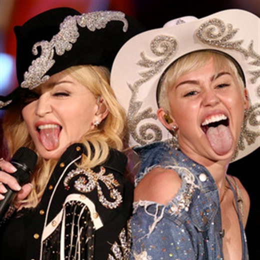 Miley Cyrus y Madonna en el MTV Unplugged