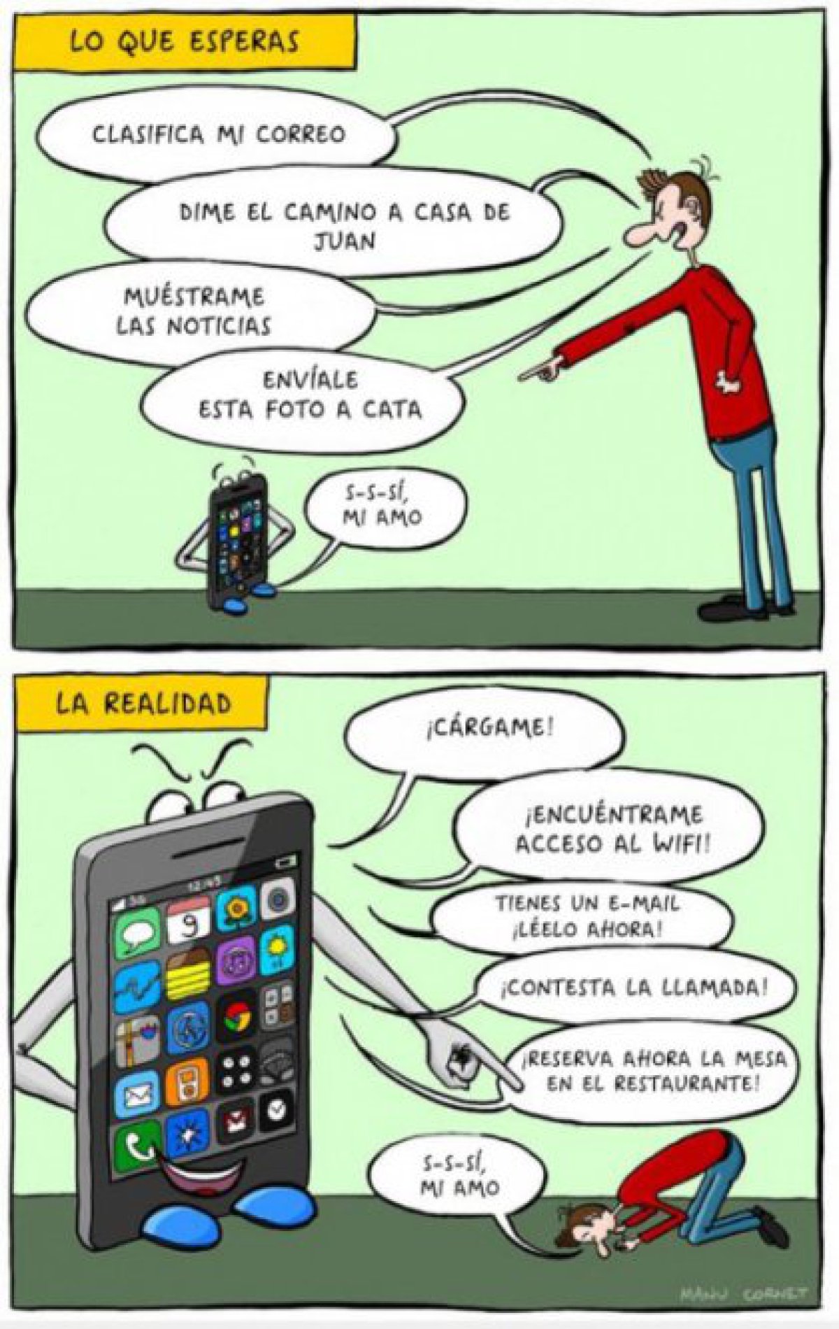 La adicción al celular resumida en 20 imágenes
