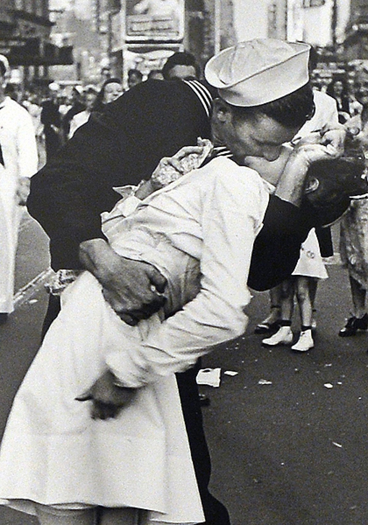 El beso del marinero a la enfermera en el final de la 2da Guerra Mundial.