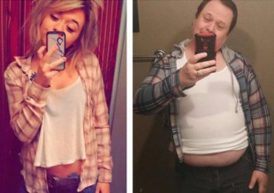 Este papá se volvió viral imitando las selfies de su hija