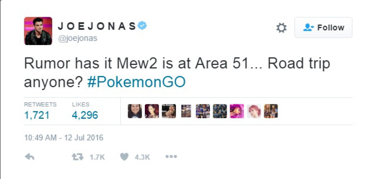 Joe Jonas busca gente para salir a buscar Pokemones