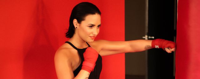Demi Lovato boxeó con Rocky!