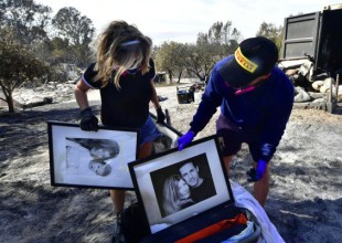 Miley Cyrus mostró fotos de su casa quemada