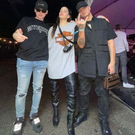 ¡Tremendo trío! Rosalía, Bizarrap y Duki sorprendieron con una foto juntos